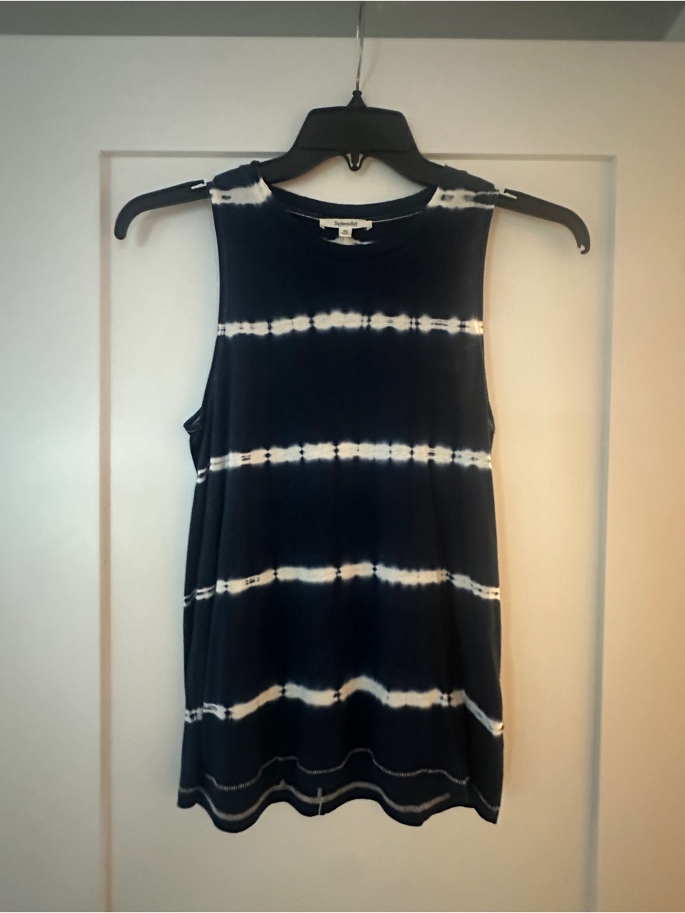 Splendid Navy Tie-Dye Sleeveless Tank Top